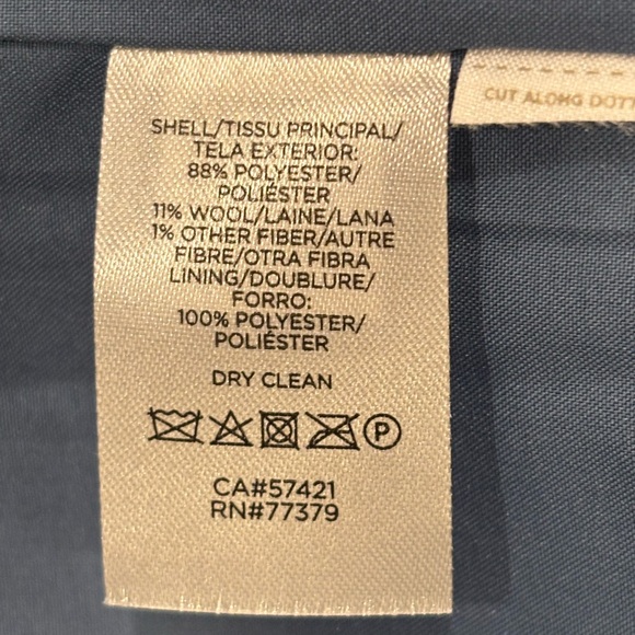 Ann Taylor Blue Plaid Double-Breasted Women's Coat, size medium - Picture 12 of 14